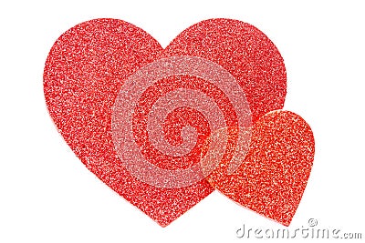 Big and Small hearts Stock Photo