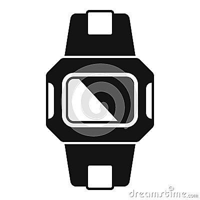 Big smartwatch icon simple vector. Data sport Vector Illustration