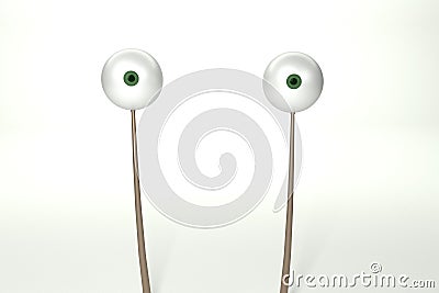 Big snail eyes Stock Photo