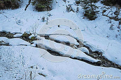 Big snow, Ilanovska valley, Low Tatras mountains, Slovakia Stock Photo