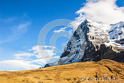 A Big snow mount and Blue sky Stock Photo
