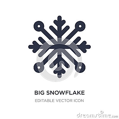 big snowflake icon on white background. Simple element illustration from Nature concept Vector Illustration