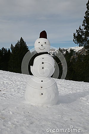 Big Snowman Stock Photo