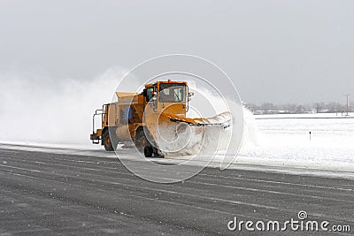 Big snowplow Stock Photo