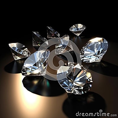 Big sparkling diamond Stock Photo