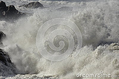 Big stormy wave splash Stock Photo