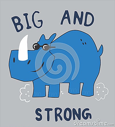 big strong print t shirt vector art Vector Illustration