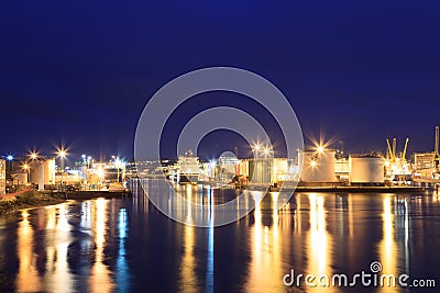 Big supply boats in Aberdeen harbor on 27 January 2016. Editorial Stock Photo