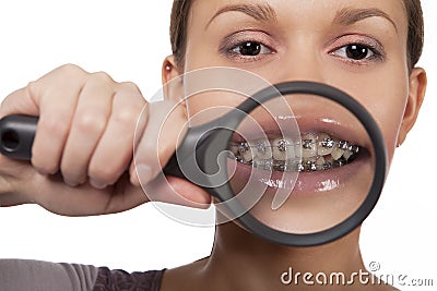 Big teeth Stock Photo