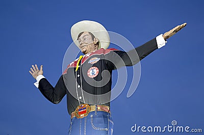 Big Tex at Fair Park night Editorial Stock Photo