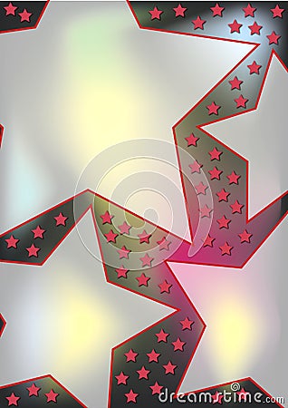 Big transparent stars Stock Photo