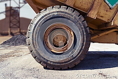 Big Truck Tire Stock Photo