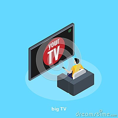 big TV Vector Illustration
