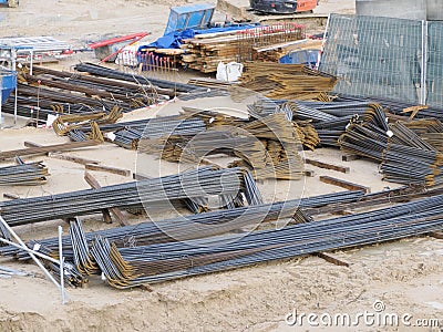 Big vast construction site in Chamartin station madrid Stock Photo