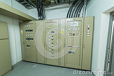 Medium voltage electricity distribution Stock Photo