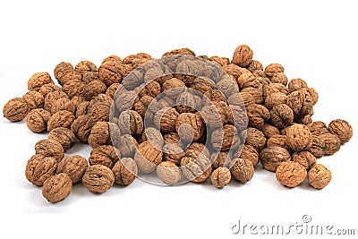 big wallnuts isolated Stock Photo