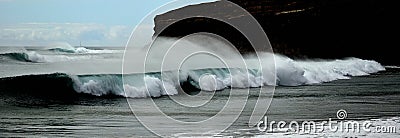 Big wave after breaking, Jandia, Fuerteventura Stock Photo