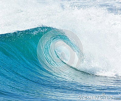 Big wave breaking - summer background Stock Photo