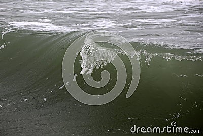 Big wave crest with ripples Stock Photo