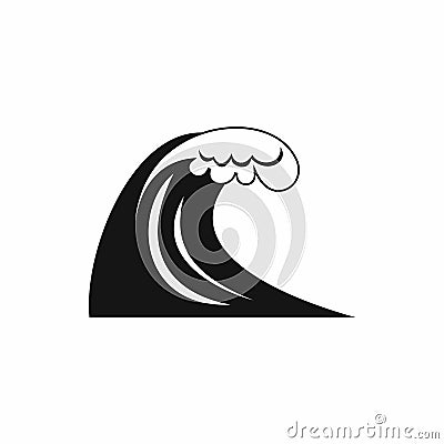 Big wave icon, simple style Vector Illustration