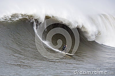 Big Wave Surfer Tanner Gudauskas Surfing Mavericks California Editorial Stock Photo