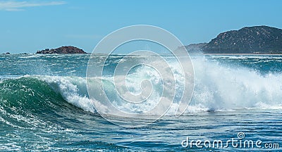 Big waves on the sea Stock Photo