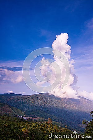 Big white cloud in the sky. Stock Photo