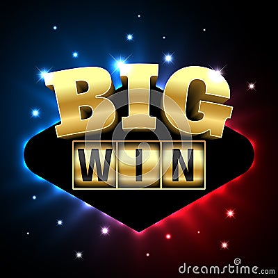 Big Win casino banner Vector Illustration