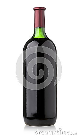 Big wine bottle Stock Photo