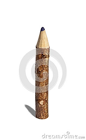 Big wooden pencil Stock Photo