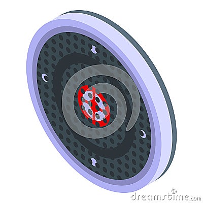 Big woofer speaker icon isometric vector. System equipment Stock Photo