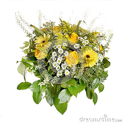 Big yellow bouquet Stock Photo