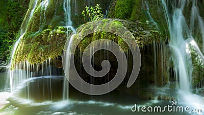 Bigar Waterfall, Parallel 45 in Romania Stock Photo