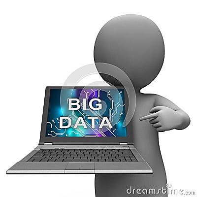 Bigdata Flow Stream Of Big Data 3d Rendering Stock Photo