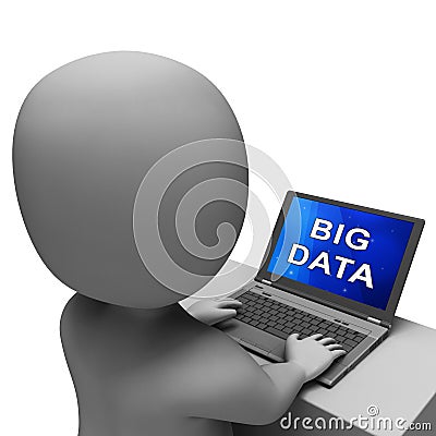 Bigdata Flow Stream Of Big Data 3d Rendering Stock Photo