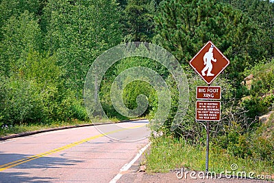 Bigfoot Crossing Stock Photo