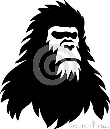 Bigfoot - minimalist and simple silhouette - vector illustration Vector Illustration