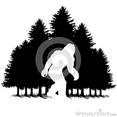 Bigfoot vector eps illustration by crafteroks Vector Illustration