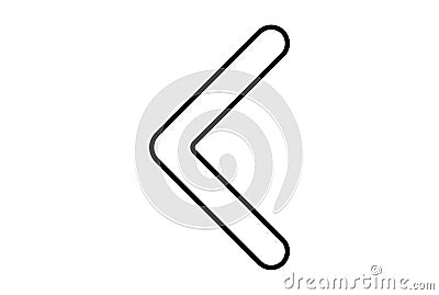 bigger sign flat icon minimalistic line shape symbol black sign artwork Stock Photo