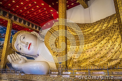 The biggest Buddha statue of Thailand temple named `Wat Den Salee Sri Muang Gan Wat Ban Den`. Editorial Stock Photo