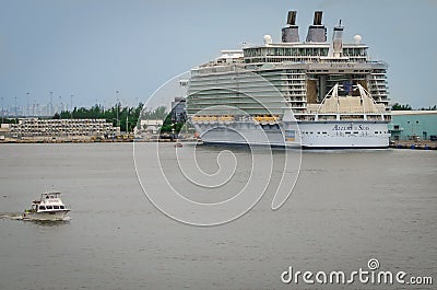 Biggest cruise ship, Allure of the Seas Editorial Stock Photo