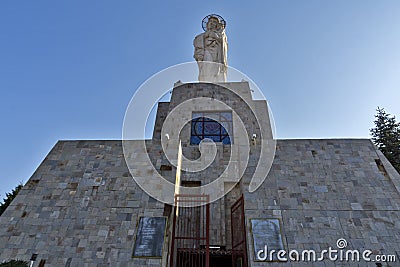 The biggest Monument of Virgin Mary in the world in City of Haskovo, Bulgaria Editorial Stock Photo