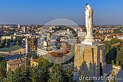 The biggest Monument of Virgin Mary in the world, Haskovo, Bulgaria Stock Photo