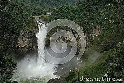 Biggest waterfall in ecuador. san-rafael Stock Photo