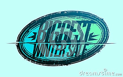 Biggest winter sale rubber vector stamp Vector Illustration