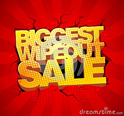 Biggest wipeout sale Vector Illustration