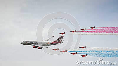 BIGGIN HILL, KENT/UK - JUNE 28 : Virgin Atlantic Boeing 747-400 Editorial Stock Photo