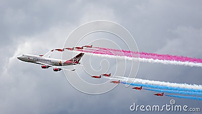 BIGGIN HILL, KENT/UK - JUNE 28 : Virgin Atlantic Boeing 747-400 Editorial Stock Photo