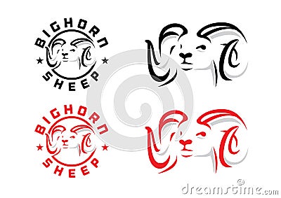 Bighorn Sheep Vector Illustration