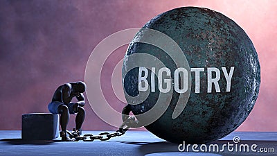 Bigotry that limits life Stock Photo